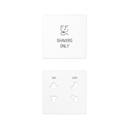 SOA7522WWPL накладка бритвенной розетки белая