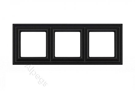 Рамка 3-поста, термопласт, черный матовый, Eco Deco EPD483SWM