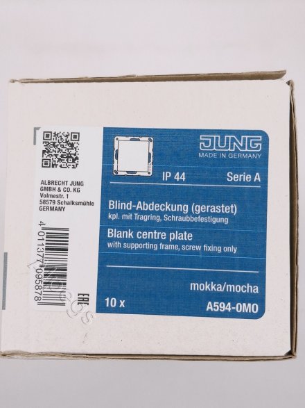 A594-0MO A 500, Заглушка без отверстий с несущим каркасом для произвольных вырезов, мокко