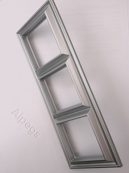 Рамка тройная Jung Eco Profi Deco, алюминий, EPD483AL