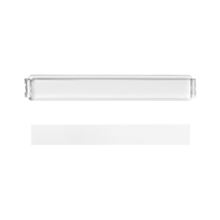 LS20NA вставка из оргстекла с подложкой, поле для надписи 5 х 57 мм, белая подложка