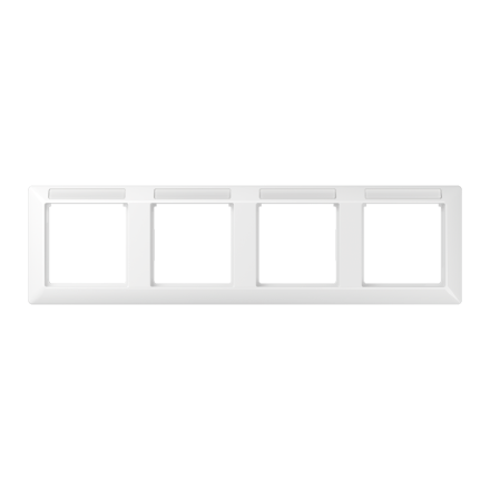 AS5840BFINAWW Рамка 4-кратная горизонтальная с полем для надписи белая
