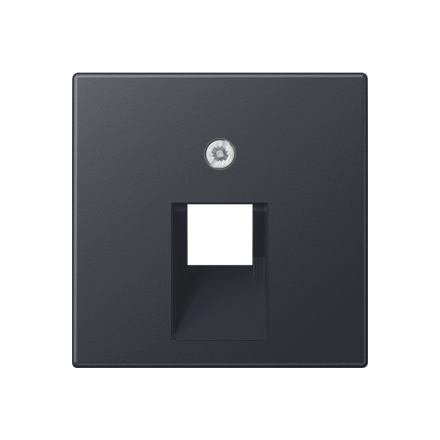 Антрацит накладка 1-ой наклонной ТЛФ/комп розетки, A569-1BFPLUAANM