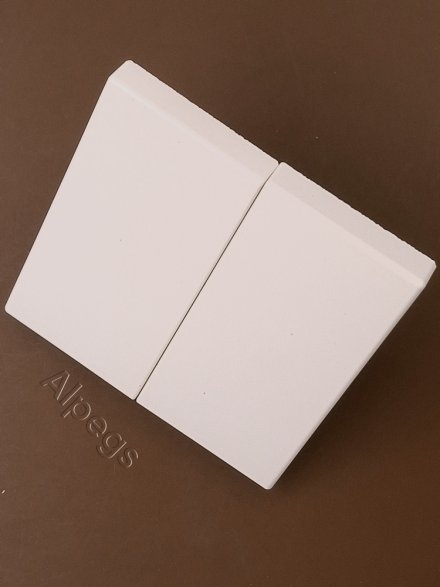 LS990 Клавиша 2-ная, цвет Матовый белый LS995WWM