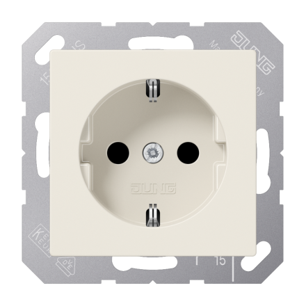 A1520KI Штепсельная розетка SCHUKO 16A 250V  с защитой от детей; слоновая кость