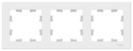 ATN000103 - AtlasDesign на 3 поста РАМКА, универсальная, БЕЛЫЙ