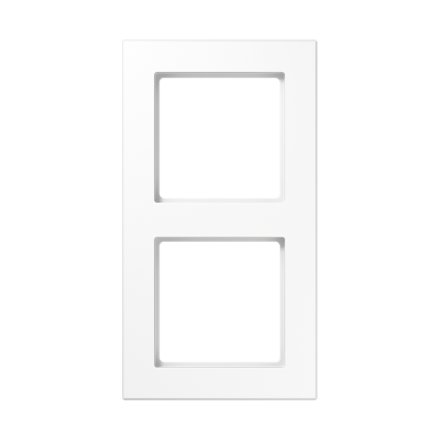 Рамка двойная, для горизон./вертик. монтажа Jung A Creation, белый глянцевый, AC582BFWW