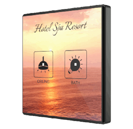 Выключатель сенсорный KNX Square TMD, 2-кнопочный, произвольная графика