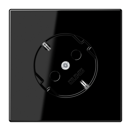 LS520-45SW Штепсельная розетка SCHUKO 16A, 250V  с поворотом на 45°; чёрная