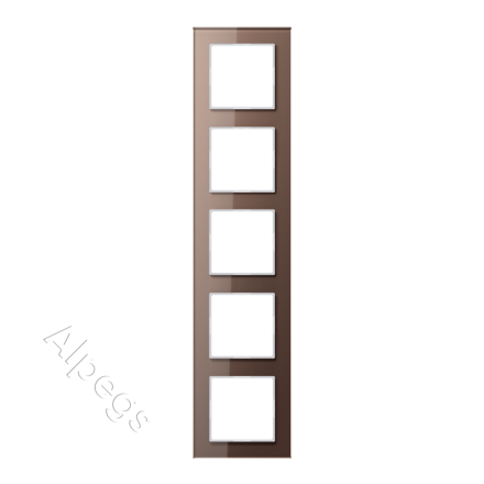 AC585GLMO A creation, Рамка 5постов, стекло мокко