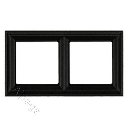 Рамка 2-поста, термопласт, черный матовый, Eco Deco EPD482SWM