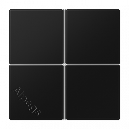 Набор накладок 4 группы для модулей F40, термопласт, черный матовый LS404TSASWM