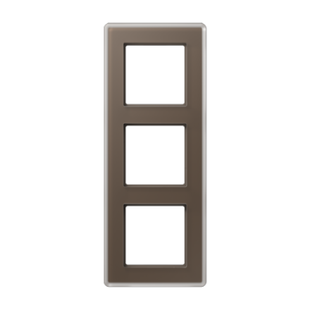 A VIVA Рамка 3-ная, стекло цвет мокко, Jung AV583GLMMO