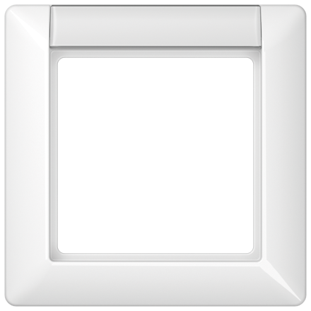 AS581NAWW Рамка 1-кратная для вертикальной и горизонтальной установки с полем для надписи; белая