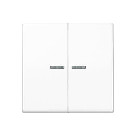 ABAS591-5KO5WW Клавиши для сдвоенного выключателя с окошком для подсветки; белые