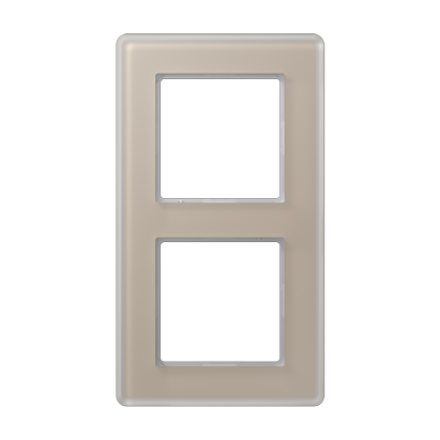 A VIVA Рамка 2-ная, стекло шампань, Jung AV582GLMCH