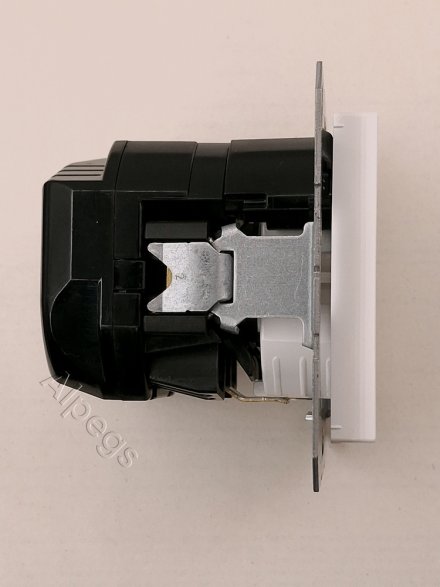 Розетка 2К+З 16А 250В, цвет матовый черный A1520-15CASWM