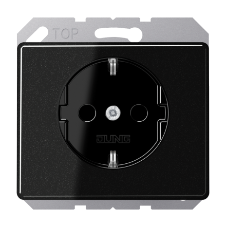 SL520KISW Штепсельная розетка SCHUKO с защитой от детей 16A 250V ; черная