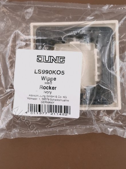 LS990KO5 Клавиша для выключателя с подсветкой; слоновая кость