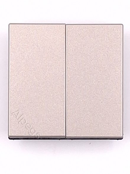 A595CH Клавиша для сдвоенного выключателя, шампань