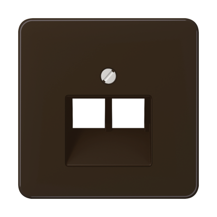 CD569-2UABR Накладка для двойной телефонной розетки  коричнеый