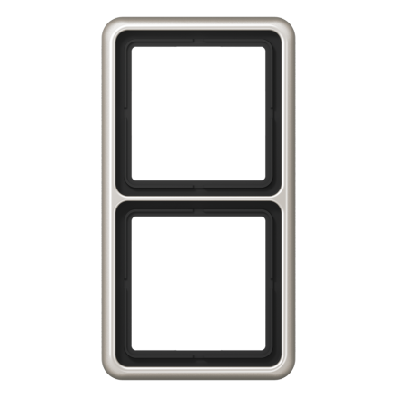 CD582PT Рамка для вертикальной и горизонтальной установки, 2-кратная; платина