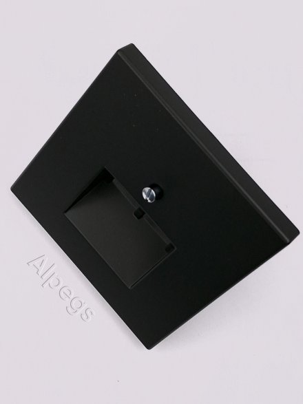 LS990 Накладка для комп./тлф. розетки 2хRJ45, цвет матовый черный LS969-2UASWM