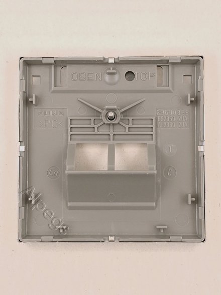LSmetal Накладка для комп. розетки 2хRJ45, стальн. ES2969-2UA