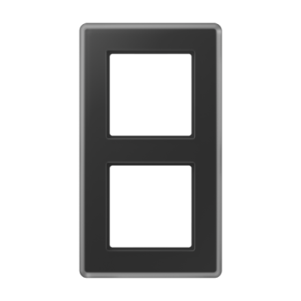 A VIVA Рамка 2-ная, стекло черный, Jung AV582GLMSW