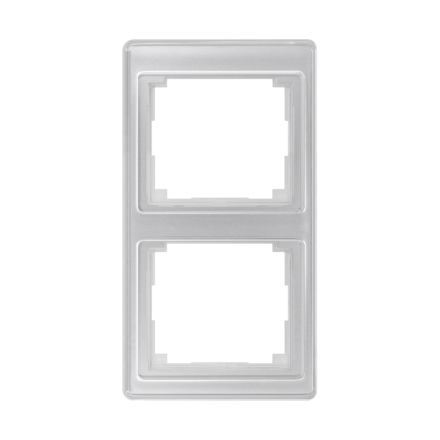 SL582SI Рамка для вертикальной установки 2-кратная; серебро
