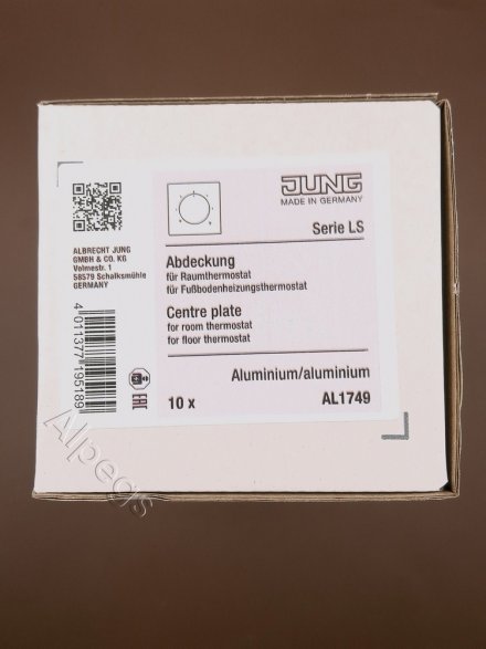 Крышка для регулятора подогрева пола; Металлическое исполнение, алюминий, AL 1749