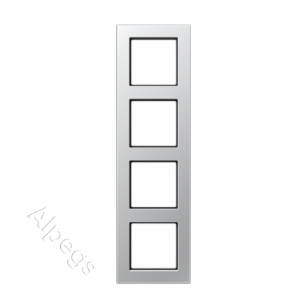 Jung A550 - Рамка 4-ая, цвет алюминий A5584BFAL