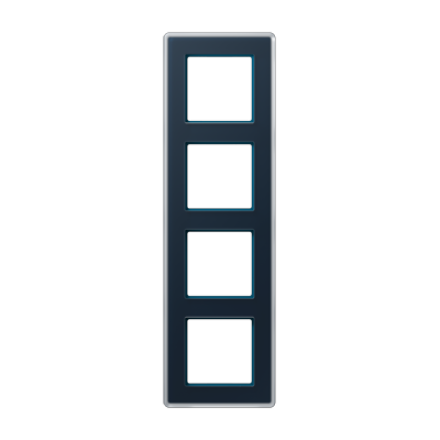 A VIVA Рамка 4-ная, стекло цвет Синий, Jung AV584GLMNB