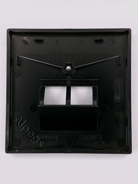 LS990 Накладка для комп./тлф. розетки 2хRJ45, цвет матовый черный LS969-2UASWM