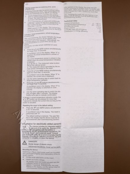 Дисплей стандарт для контроллёра комнатной температуры, черный, LS990 LS1790DSW