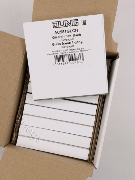 AC581GLCH Рамка 1пост, стекло шампань