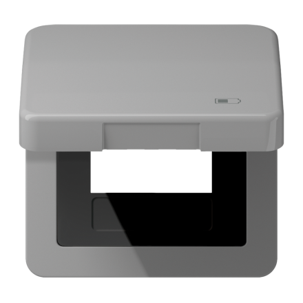 Рамка с подпружиненной крышкой для USB-механизмов, с центральной платой, CD590KLUSBGR