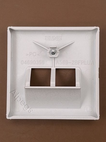 A569-2BFPLUACH A 500,Крышка для двойной телефонной и компьютерной розетки UAE, шампань