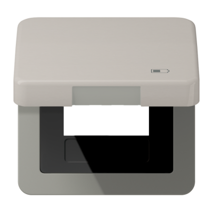 Рамка с подпружиненной крышкой для USB-механизмов, с центральной платой, CD590KLUSBPT