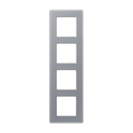 A VIVA Рамка 4-ная, стекло цвет серый, Jung AV584GLMKG