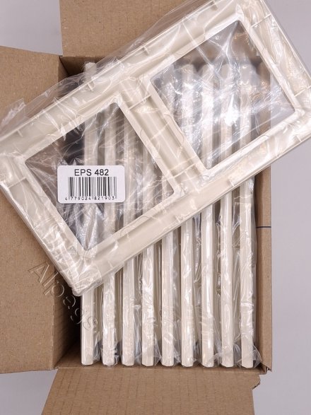 Eco Profi Standart Рамка 2-местная, цвет Слоновая кость EPS482