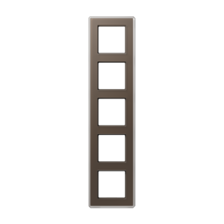 A VIVA Рамка 5-ная, стекло цвет мокко, Jung AV585GLMMO