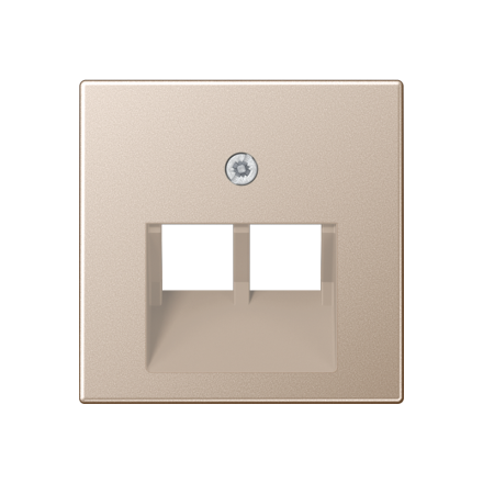 A569-2BFPLUACH A 500,Крышка для двойной телефонной и компьютерной розетки UAE, шампань