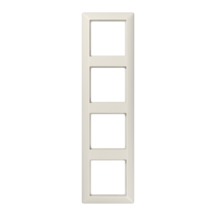 AS584 Рамка 4-кратная для вертикальной и горизонтальной установки; слоновая кость