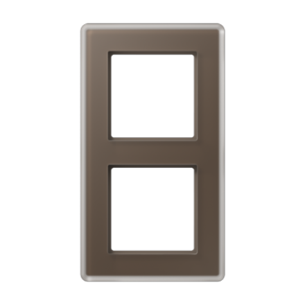 A VIVA Рамка 2-ная, стекло цвет мокко, Jung AV582GLMMO