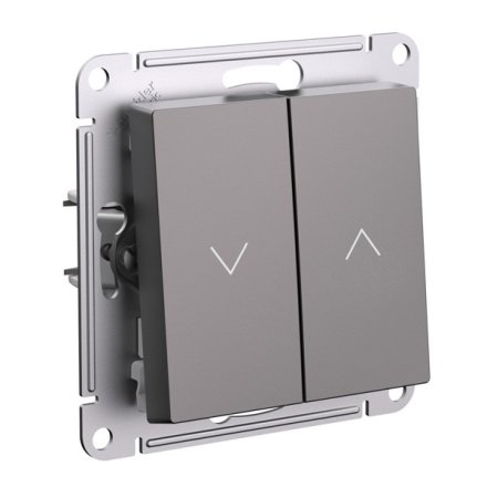 ATN000619 - AtlasDesign 2-клавишный ВЫКЛЮЧАТЕЛЬ ЖАЛЮЗИ, 10А, мех., МОККО
