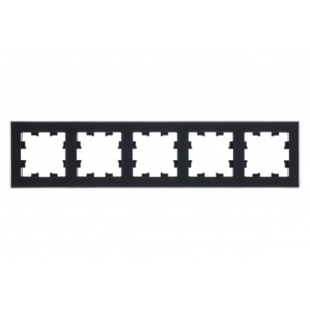 ATN331005 - AtlasDesign NATURE 5-постовая РАМКА, МАТОВОЕ ОРГАНИЧЕСКОЕ СТЕКЛО ЧЕРНЫЙ