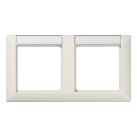 AS5820NA Рамка 2-кратная с полем для надписи для горизонтальной установки; слоновая кость