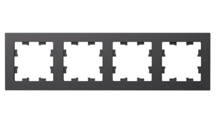 ATN001404 - AtlasDesign 4-постовая РАМКА, универсальная, БАЗАЛЬТ