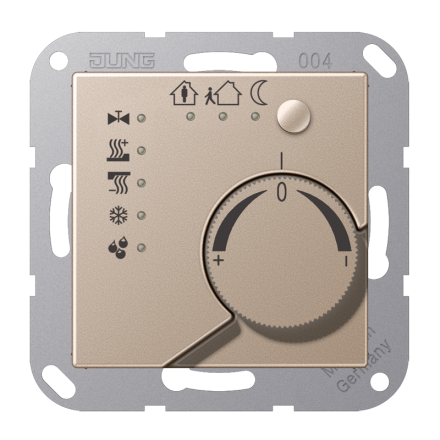 A2178CH KNX-регулятор с ручкой для установки температуры; шампань